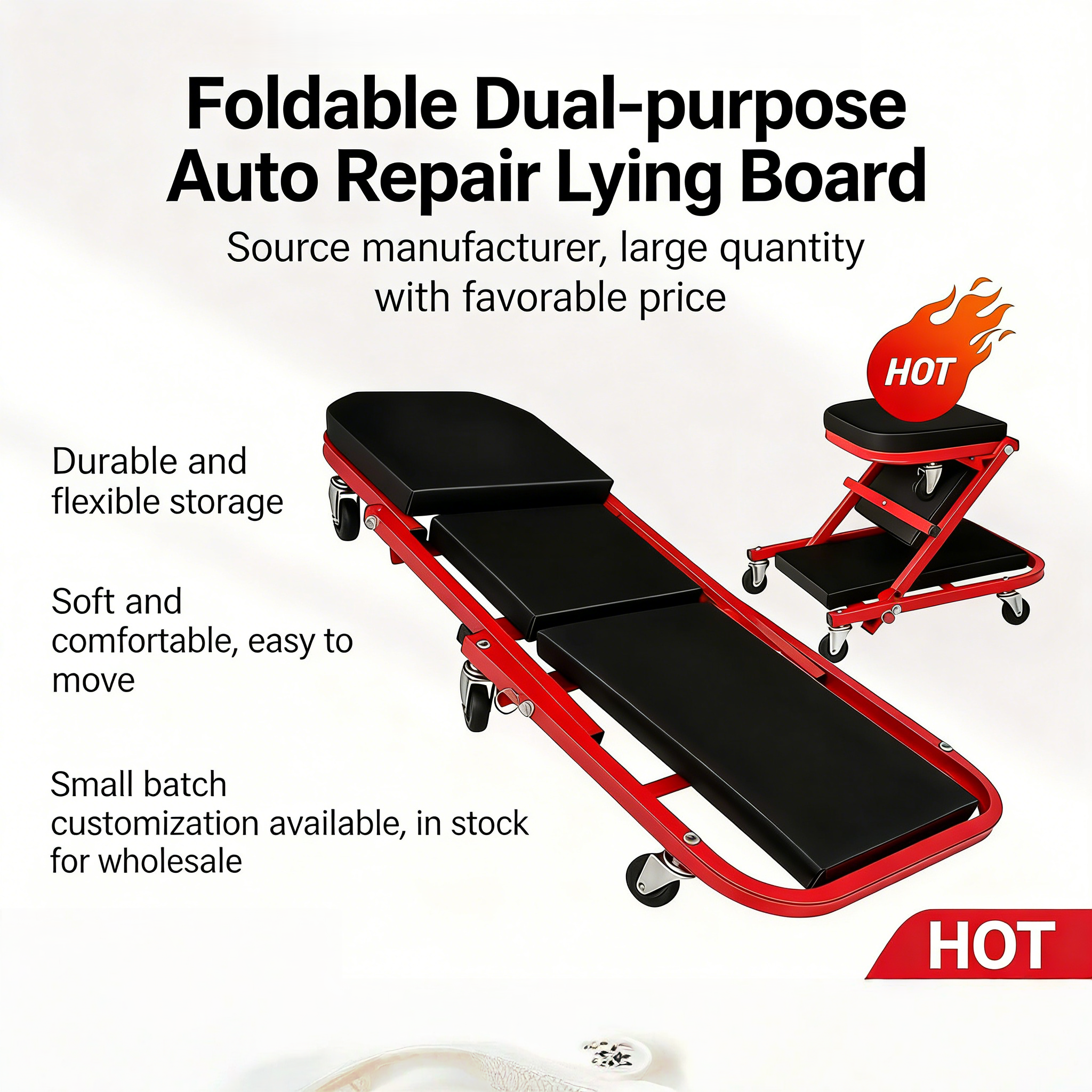 Многофункциональная складная скамья для ремонта автомобилей Автомобильный ремонт верстак на колесах кабриолет сиденье Авто ремонт инструмент